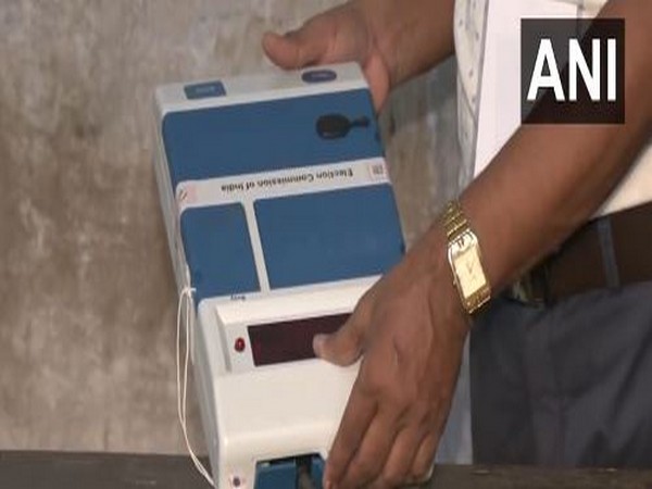 Preparations for polling at a booth in Bishnupur, West Bengal (Photo/ANI)
