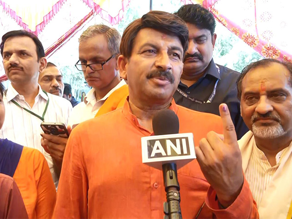 BJP candidate Manoj Tiwari (Image/ANI)