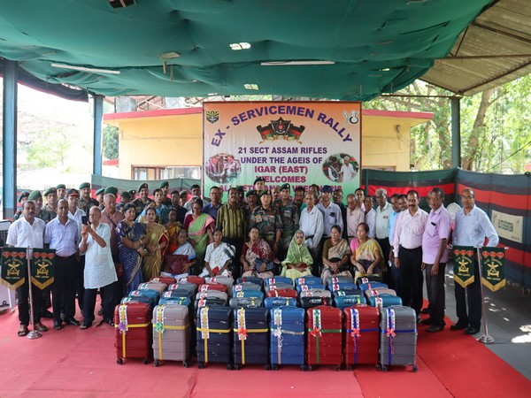 Assam rifles organised ex-servicemen rally at Agartala (Photo/ANI)
