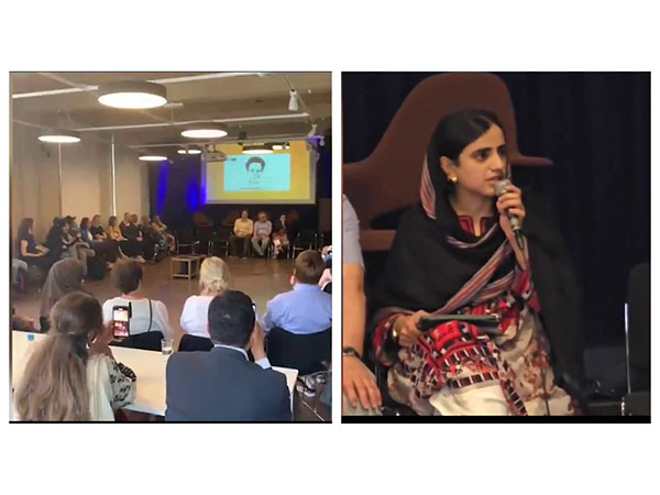 Mahrang Baloch highlight Pakistan’s atrocities on international stage (Image credits: X/@BalochYakjehtiC)