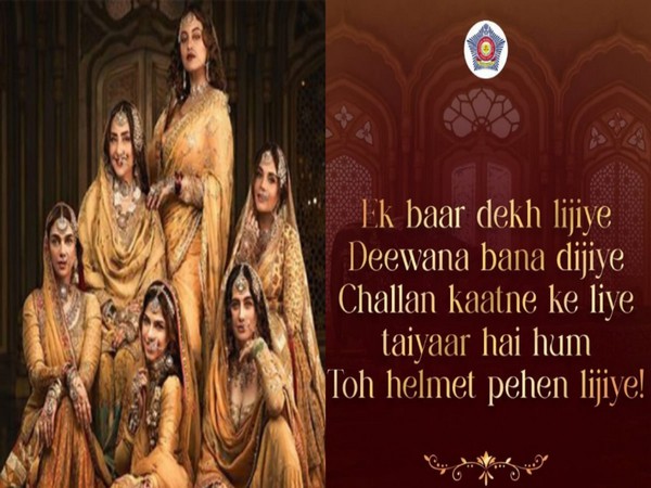 ‘Heeramandi - The Diamond Bazaar’ poster, Mumbai Police post (image source: Instagram)