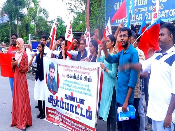 Protest held in Coimbatore against 'killing' of student (Photo/ANI)