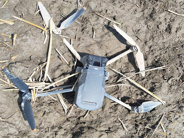 Visual of the drone seized by BSF troops (Photo: X @BSF_Punjab)