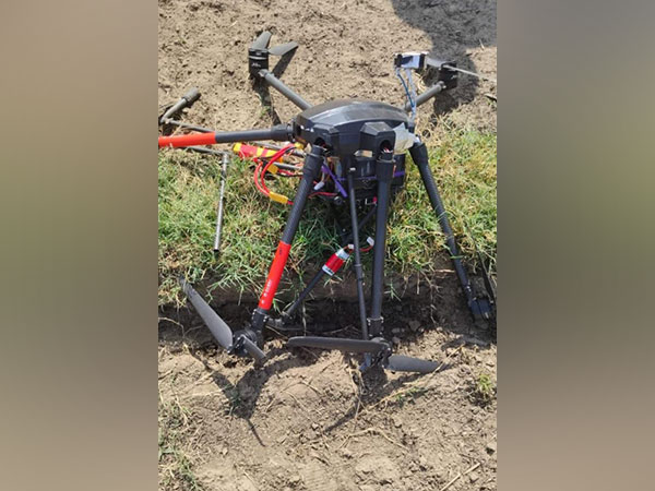 Visual of hexacopter drone recovered in Gurdaspur (Photo/ANI)
