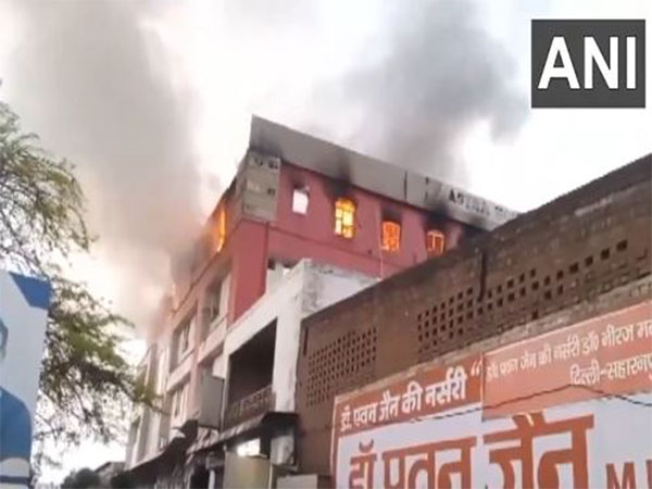 Fire breaks out at Hospital in Baghpat, Uttar Pradesh (Photo/ANI)