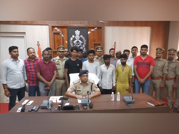 IG Raipur Amresh Mishra with the team and accusers (Imag/ANI) 