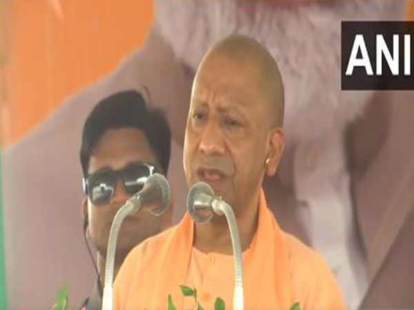 Uttar Pradesh Chief Minister Yogi Adityanath during a poll rally in  Ballia, Uttar Pradesh on Monday. (Photo/ANI)