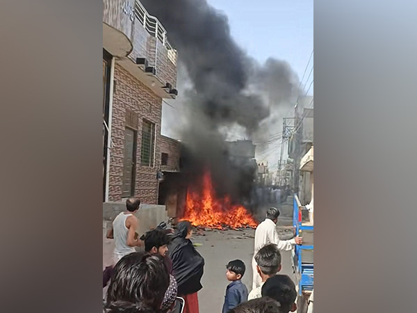 Visual shows violent mob attack in Sargodha (Photo/ANI)