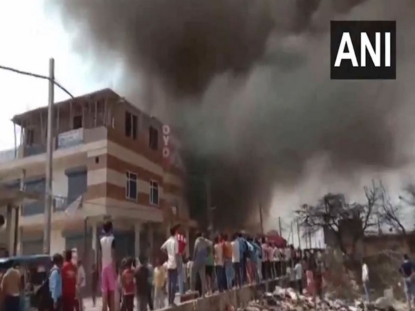 Massive fire engulfs wood warehouse in Bhalswa Dairy area (Image/ANI)