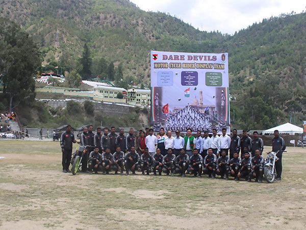 Motor Cycle Rider Display Team (MCRDT) of the Corps of Signals. (Photo/ANI)