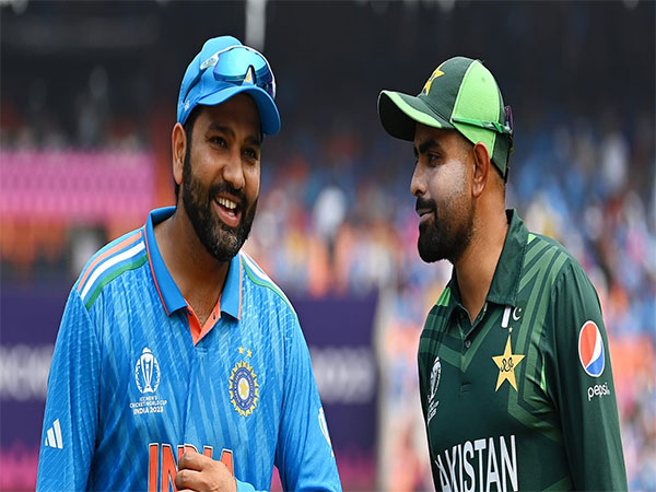 Indian skipper Rohit Sharma and Pakistan skipper Babar Azam. (Photo- ICC)