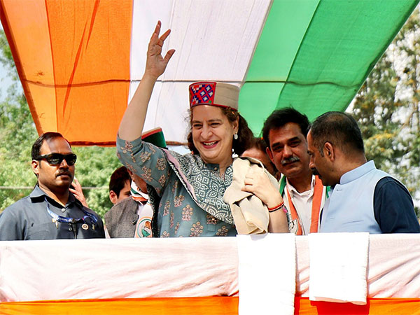 Priyanka Gandhi at Solan (Photo/ANI)
