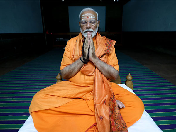 PM Narendra Modi meditates at Vivekananda Rock Memorial (Photo/ANI)