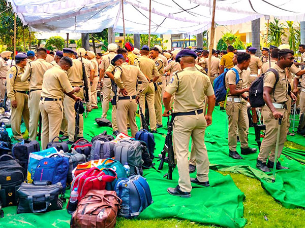 Police personnel at a dispersal centre in Punjab. (Photo/ANI)