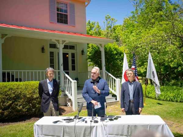 US Deputy Secy of State Kurt Campbell with Japan’s Vice Foreign Minister Masataka Okano, South Korea's Vice Foreign Minister Kim Hong Kyun (Photo credit X/@DeputySecState)