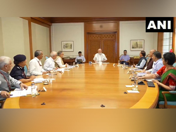 PM Modi holds meeting to review post-cyclone situation (Photo/ANI)