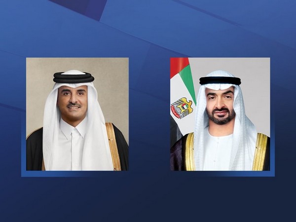 UAE's Sheikh Tamim bin Hamad Al-Thani, Emir of the State of Qatar and UAE President, Sheikh Mohamed bin Zayed Al Nahyan. (Photo: WAM) 