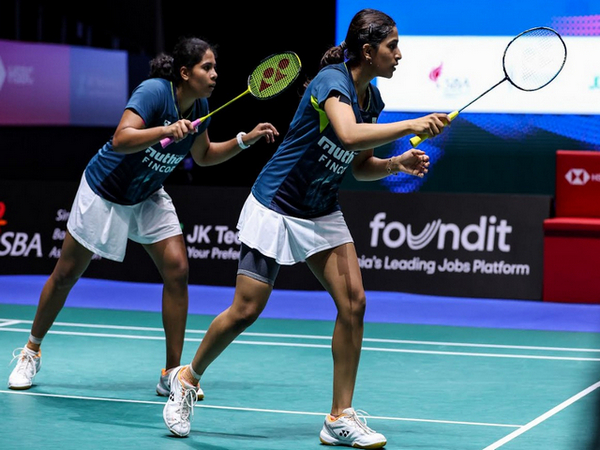 Gayatri Gopichand and Treesa Jolly in action during Singapore Open (Image: Badminton photo)