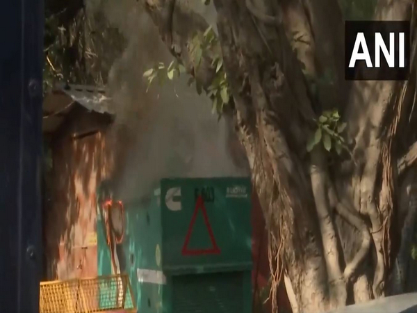 Fire erupts in a generator near AAP office on Rouse Avenue Road (Image/ANI)