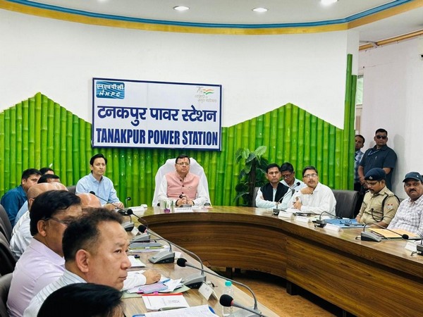 Uttarakhand CM Pushkar Singh Dhami at the meeting (Photo/ANI)