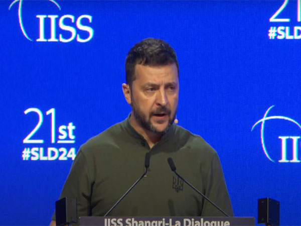 Ukrainian President Volodymyr Zelenskyy at Shang RI La Dialogue (Photo: IISS YouTube)