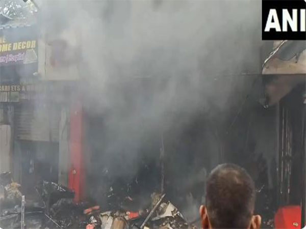 Fire breaks out in bakery shop at Moosarambagh in Hyderabad (Photo/ANI)
