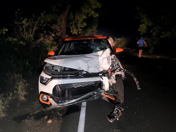 Damaged vehicle in the accident (Photo/ANI)