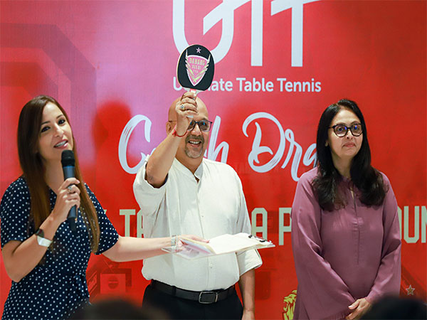 Ultimate Table Tennis Chairperson Vita Dani (R) and TTFI Secretary General Kamlesh Mehtra during the UTT 2024 Coach Draft in Mumbai (Photo: UTT)