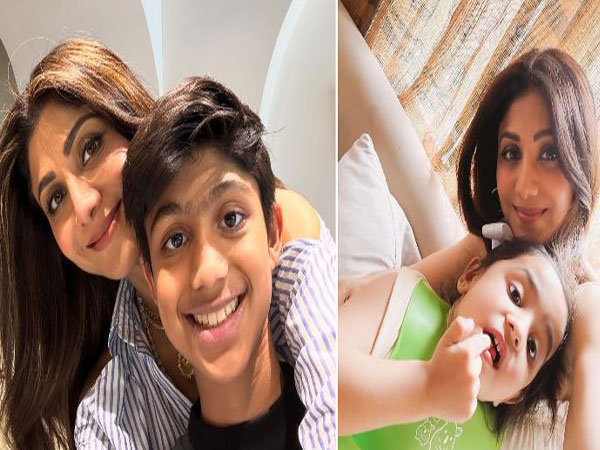 Shilpa Shetty with kids-Viaan, Samisha (Image Source: Instagram)