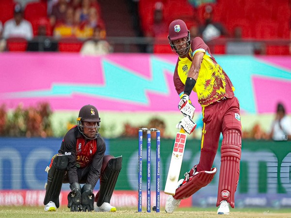 Roston Chase in action for West Indies. (Photo: X)