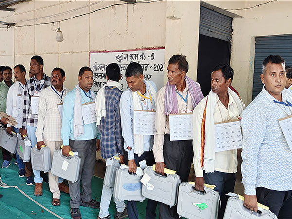 Polling officials (Photo/ANI)