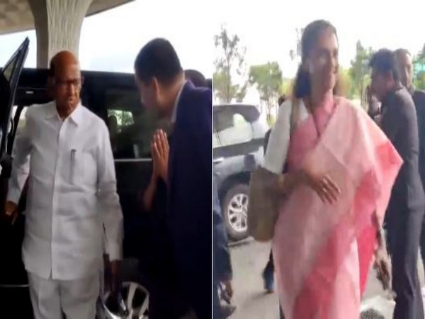 Sharad Pawar and Supriya Sule. (Photo/ANI)