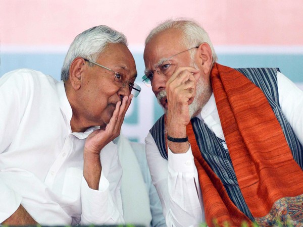 Prime Minister Narendra Modi and Bihar Chief Minister Nitish Kumar (from right to left) (Photo/ANI)