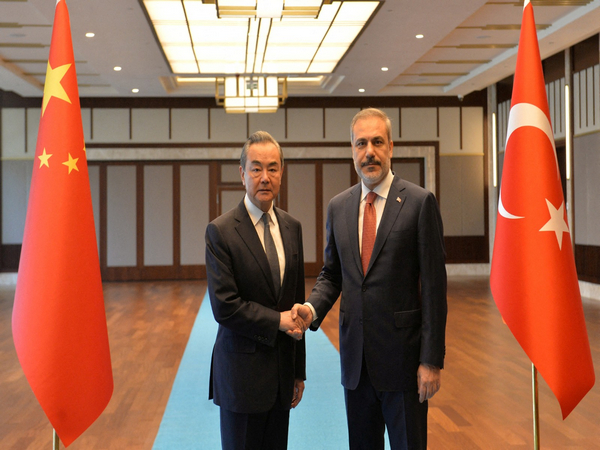 Turkish Foreign Minister Hakan Fidan meets with Chinese Foreign Minister Wang Yi in Ankara. (Photo: Reuters)