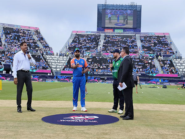 Rohit Sharma and Paul Stirling at toss. (Picture: BCCI/X)