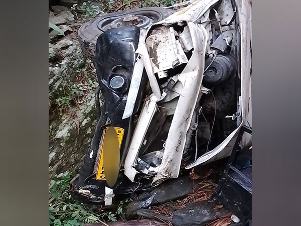 The mangled car (Photo/ANI)