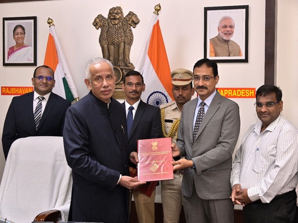 Chief Electoral Officer holds meet with Governor Nazeer in Andhra Pradesh (Photo/ANI)