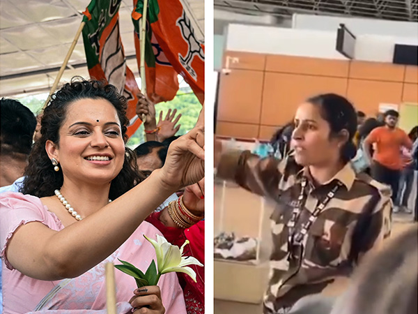 BJP MP Kangana Ranaut and CISF constable who allegedly slapped her (PhotoANI)