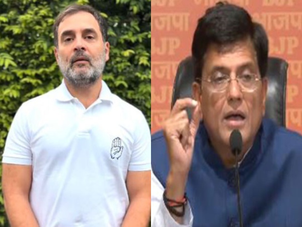 Congress leader Rahul Gandhi and Union Minister Piyush Goyal (Photo: ANI)