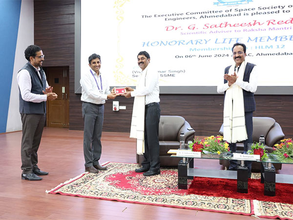 SSME has conferred ‘Honorary Lifetime Membership’ to Dr G Satheesh Reddy (Photo/ANI) 