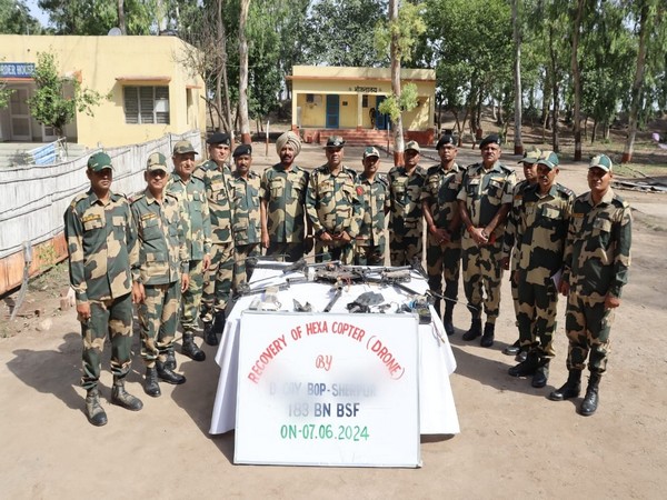 Border Security Force intercepts Pakistani Hexacopter drone in Amritsar (Image/ANI)