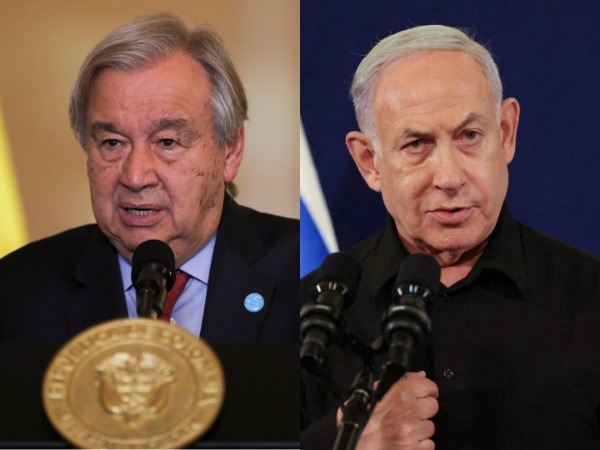 UN Secretary-General Antonio Guterres and Israel Prime Minister Benjamin Netanyahu (Photo credits: Reuters)
