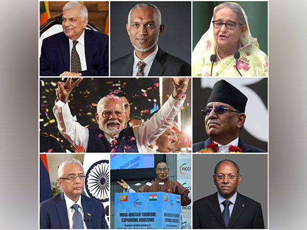 Leaders attending PM Modi's swearing-in ceremony in New Delhi on Sunday (Photo/X)