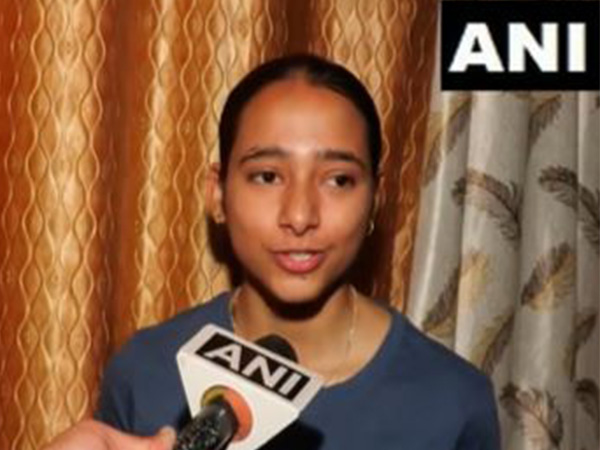 Mahika Pandoh secures first rank in the Jammu division in JKBOSE class 12th exam in science stream (Photo/ANI)