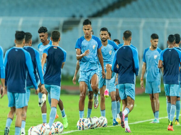Indian football team during practice session (Image: AIFF Media)