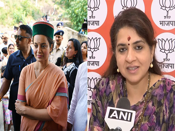 BJP leader Kangana Ranaut and BJP leader Shaina NC. (Photo/ANI)