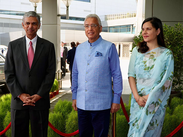 Mauritius Prime Minister Pravind Jugnauth arrives in New Delhi on Sunday (Photo/X@MEAIndia)