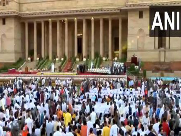 Stage set for PM-designate Narendra Modi's swearing-in (Photo/ANI)