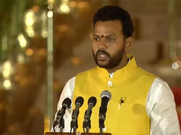 TDP MP Rammohan Naidu Kinjarapu takes oath as Union Cabinet Minister (Photo/ANI)