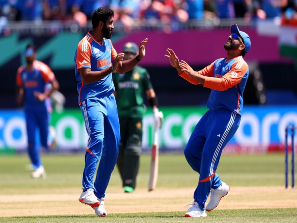 Jasprit Bumrah celebrating his wicket. (Photo- ICC X)